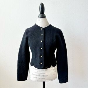 Vintage Geiger Tyrol Wool Jacket in Black Size 40 Medium